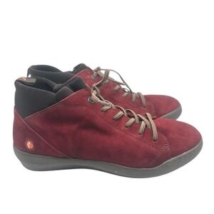 Softinos by Fly London Biel Suede Sneakers Red EU 39 (US 8-8.5)